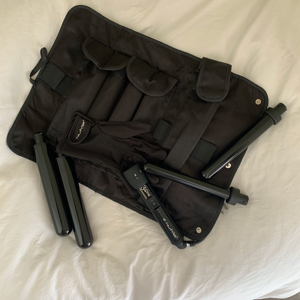 NuMe 4-in-One Curling Wand Set w/ Heat Glove